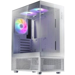 Gabinete ADATA XPG INVADER X MINI, ATX, Sin Fuente, 2 Vidrios Templados, 5 Fan 12 cm ARGB, Blanco