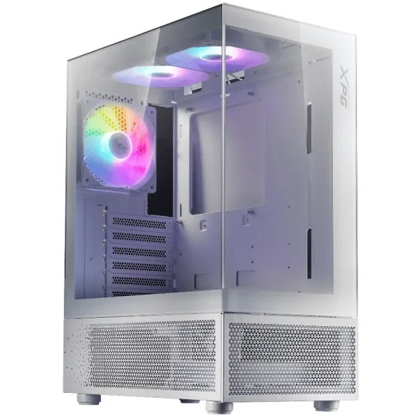 Gabinete ADATA XPG INVADER X MINI, ATX, Sin Fuente, 2 Vidrios Templados, 5 Fan 12 cm ARGB, Blanco