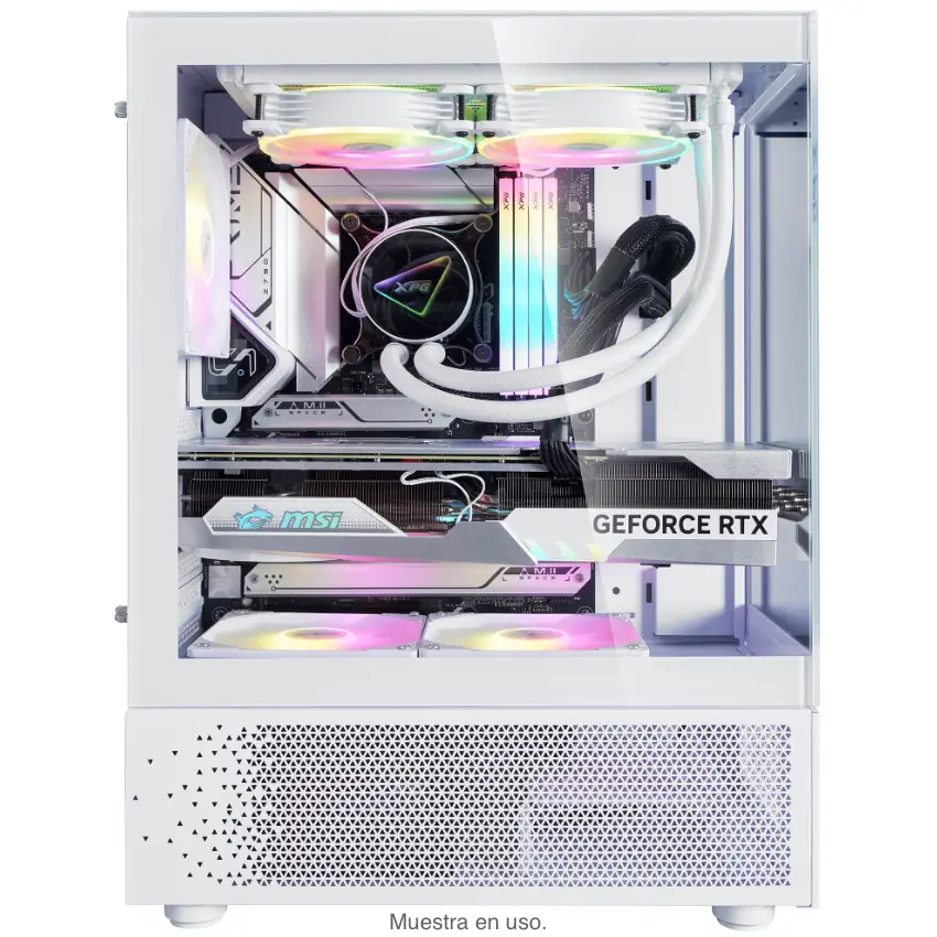 Gabinete ADATA XPG INVADER X MINI, ATX, Sin Fuente, 2 Vidrios Templados, 5 Fan 12 cm ARGB, Blanco