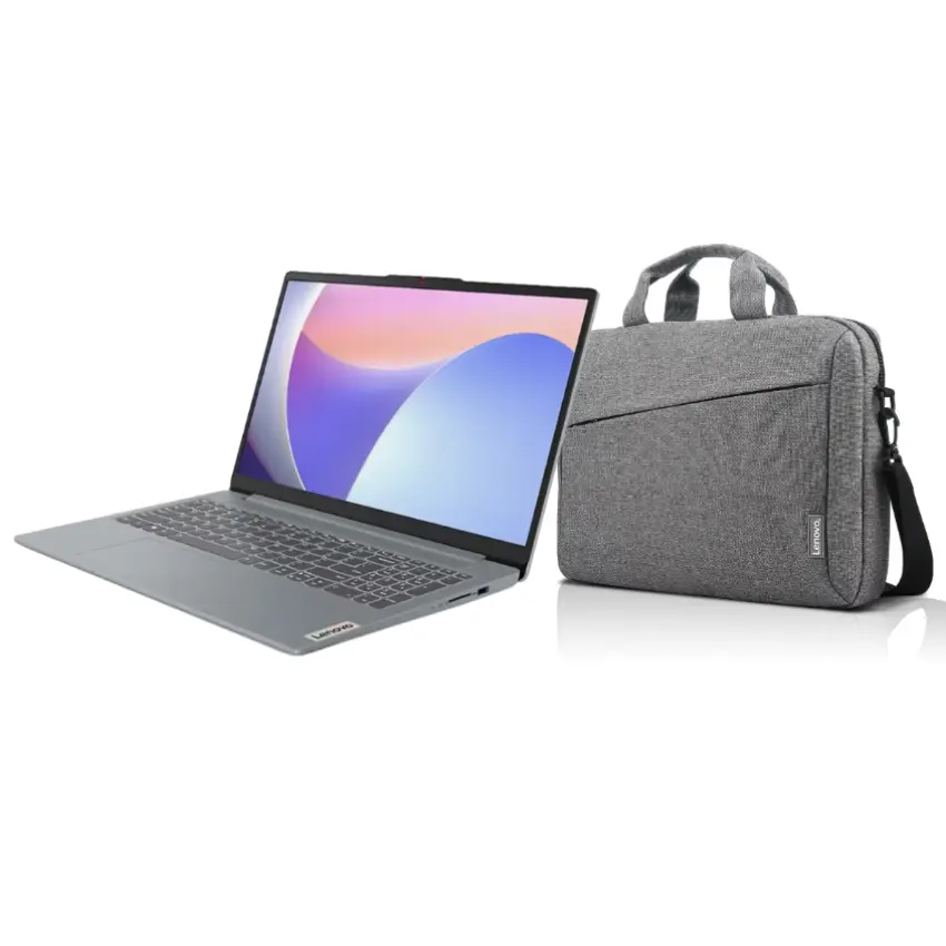 Notebook Lenovo IdeaPad Slim 3 15AMN8, 15.6", Arctic Grey, Gris, Incluye Maletín