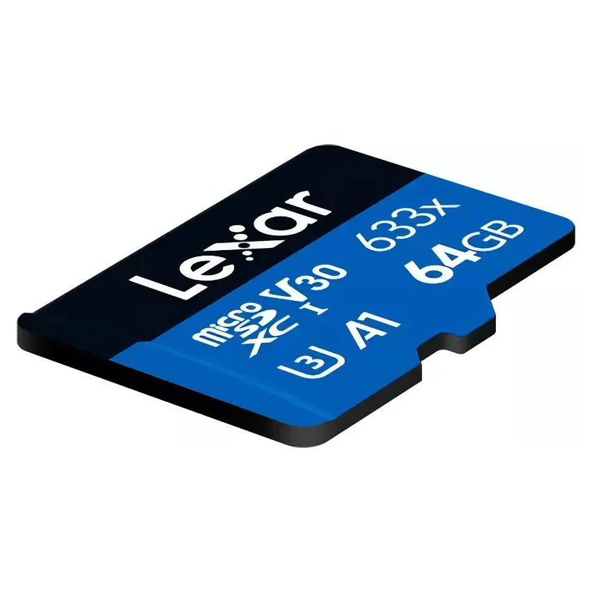 Tarjeta de Memoria microSDXC Lexar High-Performance 633x 64GB, UHS-I, U1, V30, A1, Clase 10