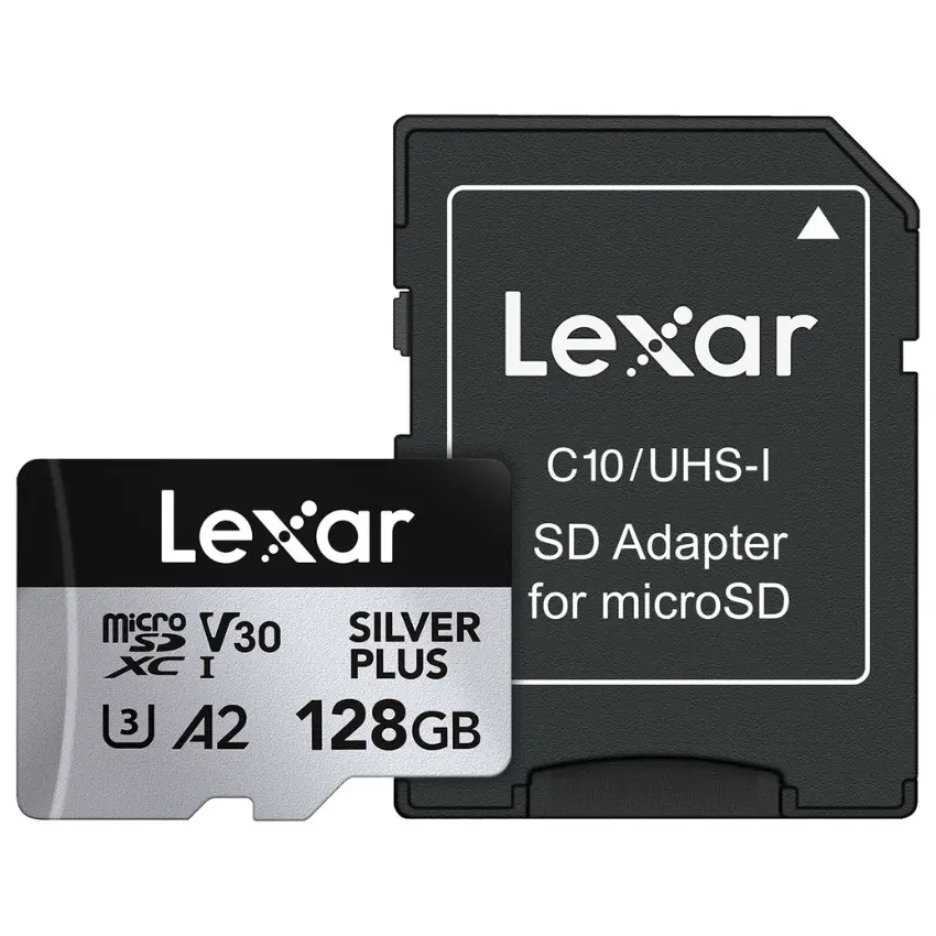 Tarjeta de Memoria microSDXC Lexar SILVER PLUS 128GB, UHS-I, U3, V30, A2, Clase 10 Tarjeta de Memoria microSDXC Lexar SILVER PLUS 128GB, UHS-I, U3, V30, A2, Clase 10