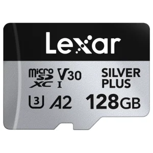 Tarjeta de Memoria microSDXC Lexar SILVER PLUS 128GB, UHS-I, U3, V30, A2, Clase 10