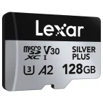 Tarjeta de Memoria microSDXC Lexar SILVER PLUS 128GB, UHS-I, U3, V30, A2, Clase 10