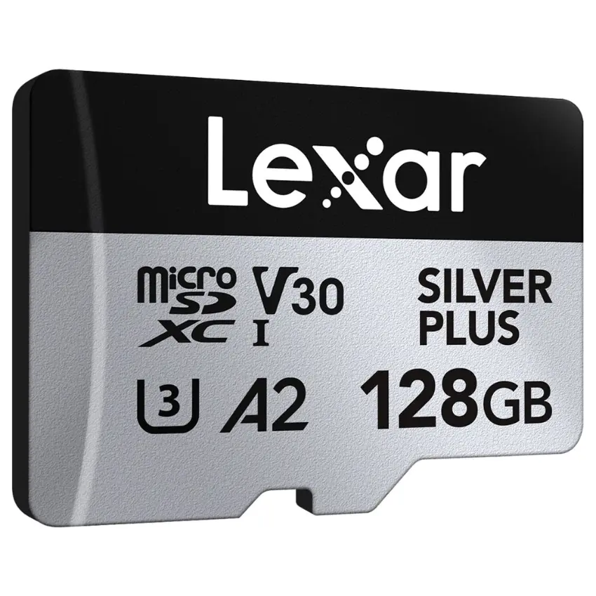 Tarjeta de Memoria microSDXC Lexar SILVER PLUS 128GB, UHS-I, U3, V30, A2, Clase 10 Tarjeta de Memoria microSDXC Lexar SILVER PLUS 128GB, UHS-I, U3, V30, A2, Clase 10