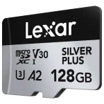 Tarjeta de Memoria microSDXC Lexar SILVER PLUS 128GB, UHS-I, U3, V30, A2, Clase 10