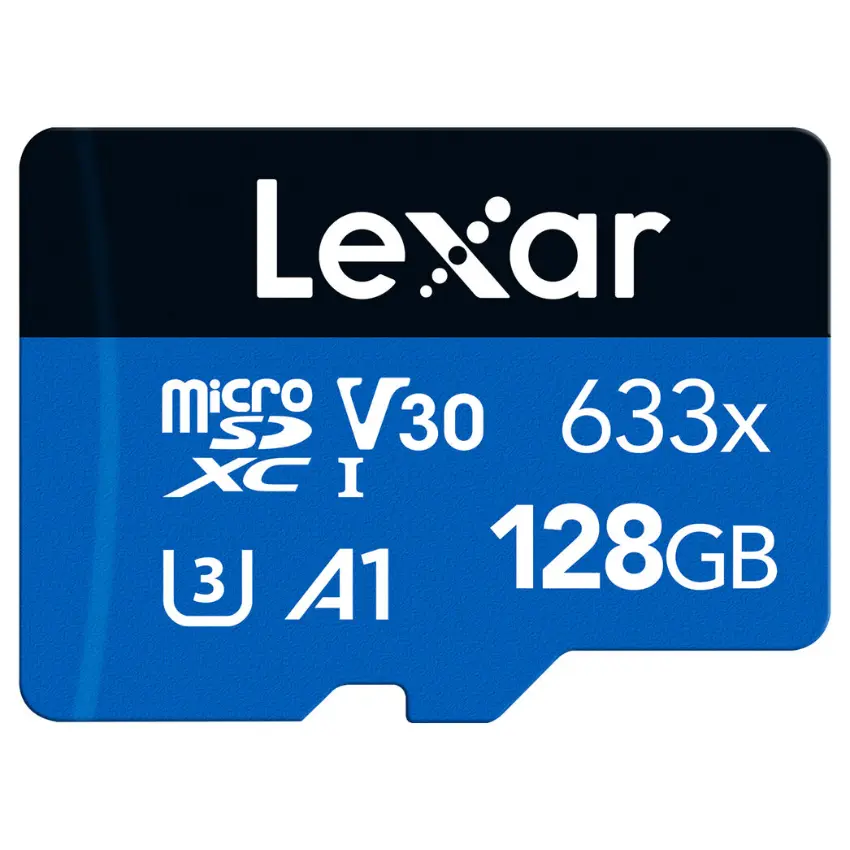 Tarjeta de Memoria microSDXC Lexar High-Performance 633x 128GB, UHS-I, U1, V30, A1, Clase 10 Tarjeta de Memoria microSDXC Lexar High-Performance 633x 128GB, UHS-I, U1, V30, A1, Clase 10