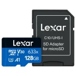 Tarjeta de Memoria microSDXC Lexar High-Performance 633x 128GB, UHS-I, U1, V30, A1, Clase 10