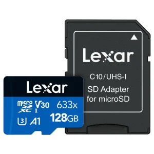 Tarjeta de Memoria microSDXC Lexar High-Performance 633x 128GB, UHS-I, U1, V30, A1, Clase 10