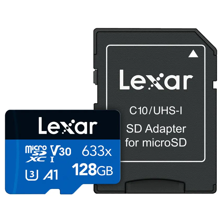 Tarjeta de Memoria microSDXC Lexar High-Performance 633x 128GB, UHS-I, U1, V30, A1, Clase 10 Tarjeta de Memoria microSDXC Lexar High-Performance 633x 128GB, UHS-I, U1, V30, A1, Clase 10