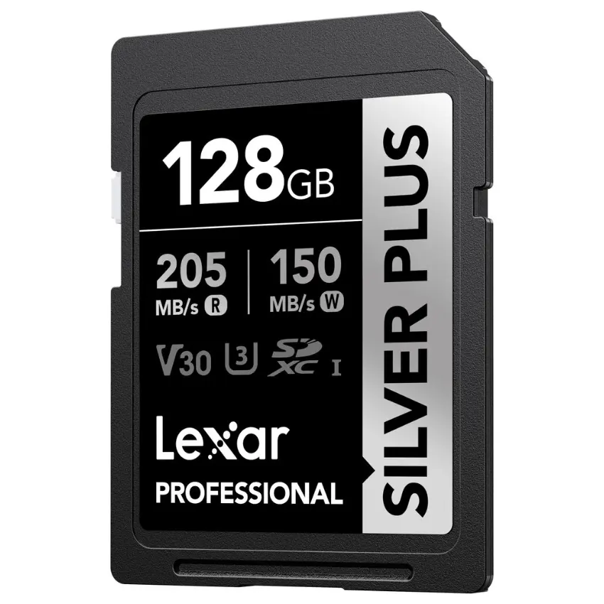 Tarjeta de Memoria SDXC Lexar SILVER PLUS 128GB, UHS-I, U3, V30, Clase 10