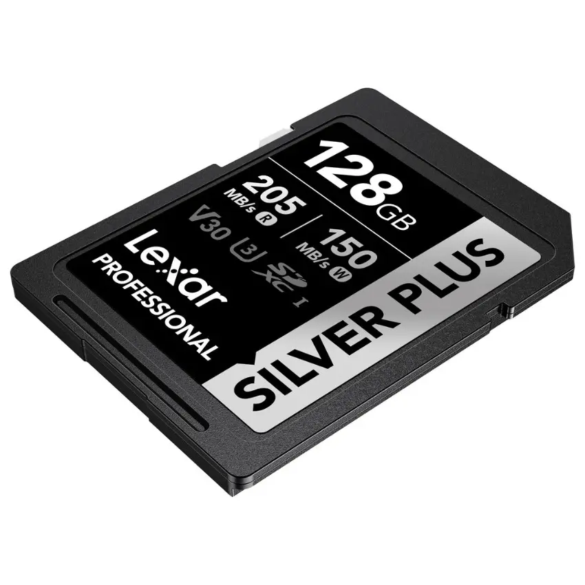Tarjeta de Memoria SDXC Lexar SILVER PLUS 128GB, UHS-I, U3, V30, Clase 10