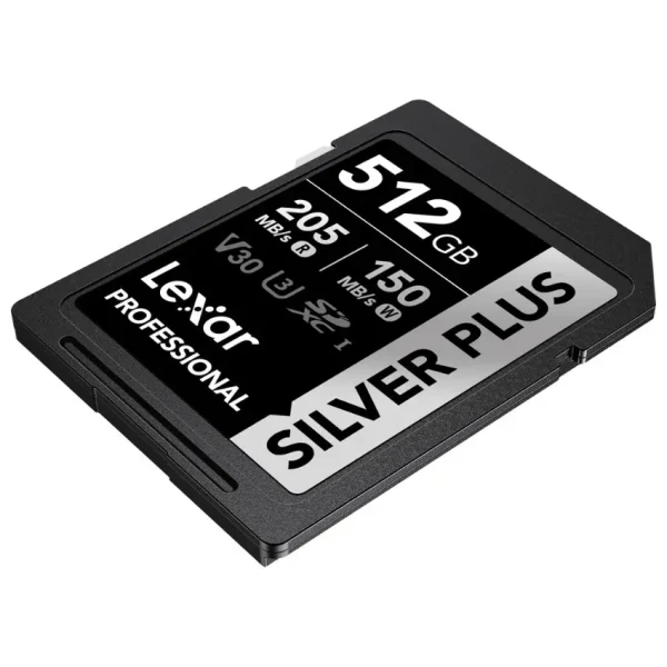 Tarjeta de Memoria SDXC Lexar SILVER PLUS 512GB, UHS-I, U3, V30, Clase 10