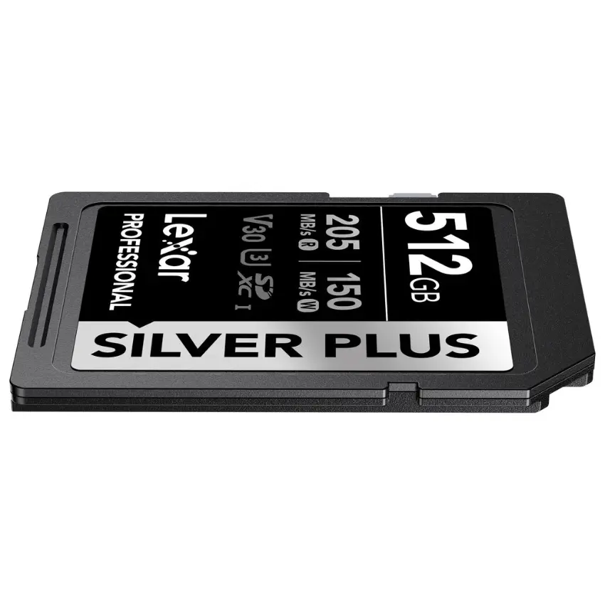 Tarjeta de Memoria SDXC Lexar SILVER PLUS 512GB, UHS-I, U3, V30, Clase 10