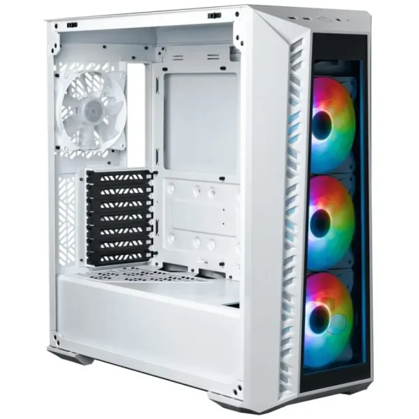 Gabinete Cooler Master MasterBox 520, E-ATX, SSI CEB, Sin Fuente, Vidrio Templado, 1 Fan 12 cm / 3 Fan 12 cm ARGB, Blanco