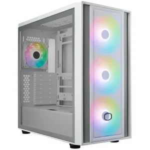 Gabinete Cooler Master MasterBox 600, E-ATX, Sin Fuente, Vidrio Templado, 1 Fan 12 cm ARGB / 3 Fan 14 cm ARGB, Blanco