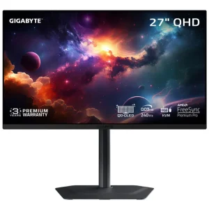 Monitor Gamer Gigabyte MO27Q2, 27", 240Hz, OLED, 2560x1440, 0.03ms, DisplayPort, HDMI, Hub, USB-A, USB-C