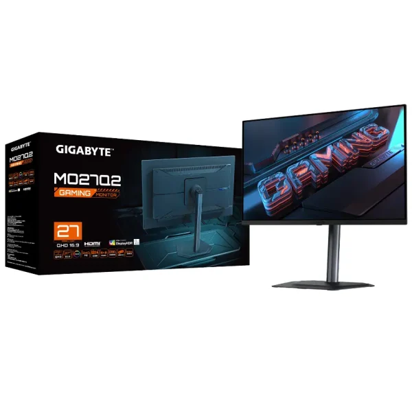 Monitor Gamer Gigabyte MO27Q2, 27", 240Hz, OLED, 2560x1440, 0.03ms, DisplayPort, HDMI, Hub, USB-A, USB-C