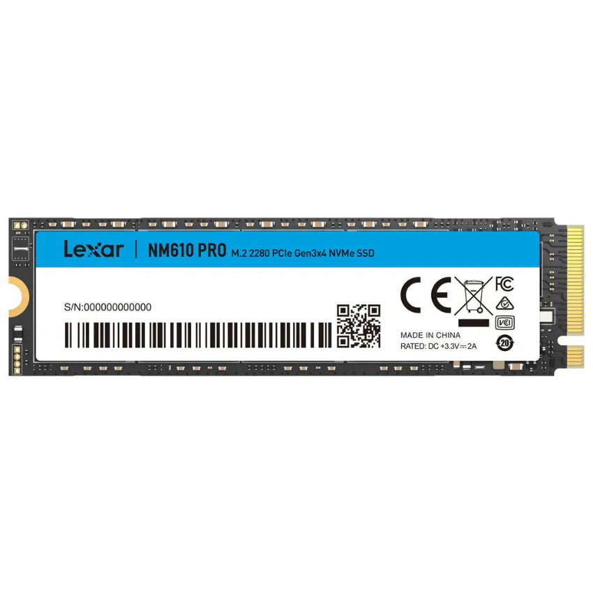 Disco SSD Lexar NM610 PRO, 3D NAND, NVMe, PCIe Gen3x4, M.2 2280 Disco SSD Lexar NM610 PRO, 3D NAND, NVMe, PCIe Gen3x4, M.2 2280