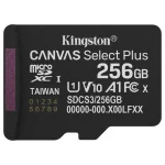 Tarjeta de Memoria microSDXC Kingston Canvas Select Plus 256GB, UHS-I, U1, V10, A1, Clase 10, Adaptador