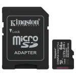 Tarjeta de Memoria microSDXC Kingston Canvas Select Plus 64GB, UHS-I, U1, V10, A1, Clase 10, Adaptador