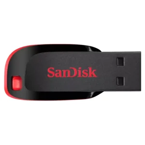 Pendrive SanDisk Cruzer Blade, USB 2.0, Negro/Rojo