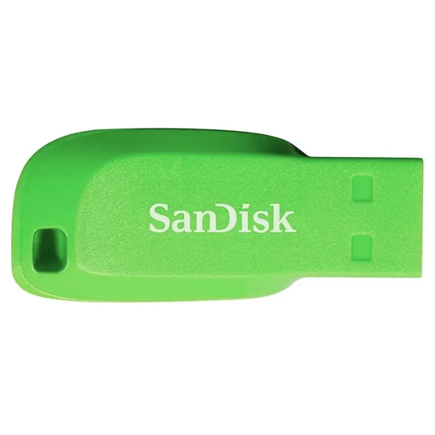 Pendrive SanDisk Cruzer Blade, USB 2.0, Electric Green, Verde Pendrive SanDisk Cruzer Blade, USB 2.0, Electric Green, Verde