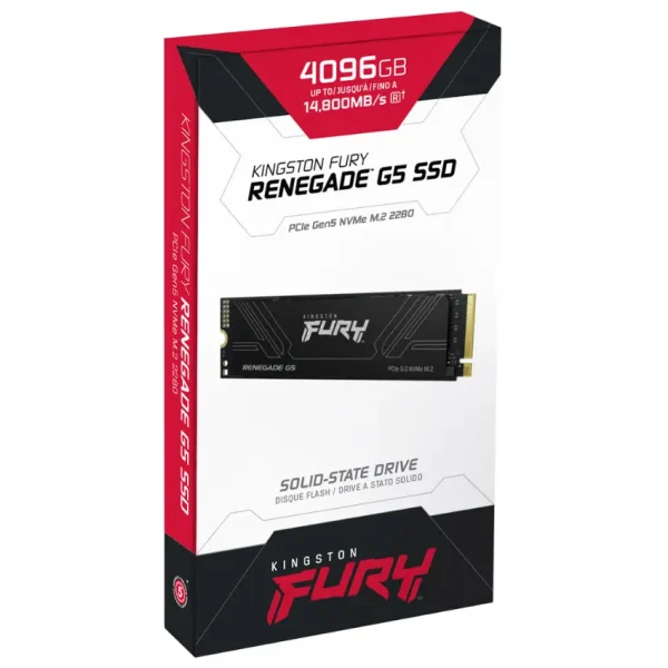 Disco SSD Kingston FURY Renegade G5 NVMe 4TB, 3D NAND TLC, PCIe Gen 5x4, M.2 2280