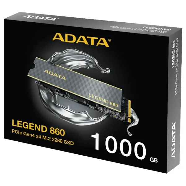Disco SSD ADATA LEGEND 860 1TB, 3D NAND, PCIe Gen4 x4, M.2 2280, Disipador