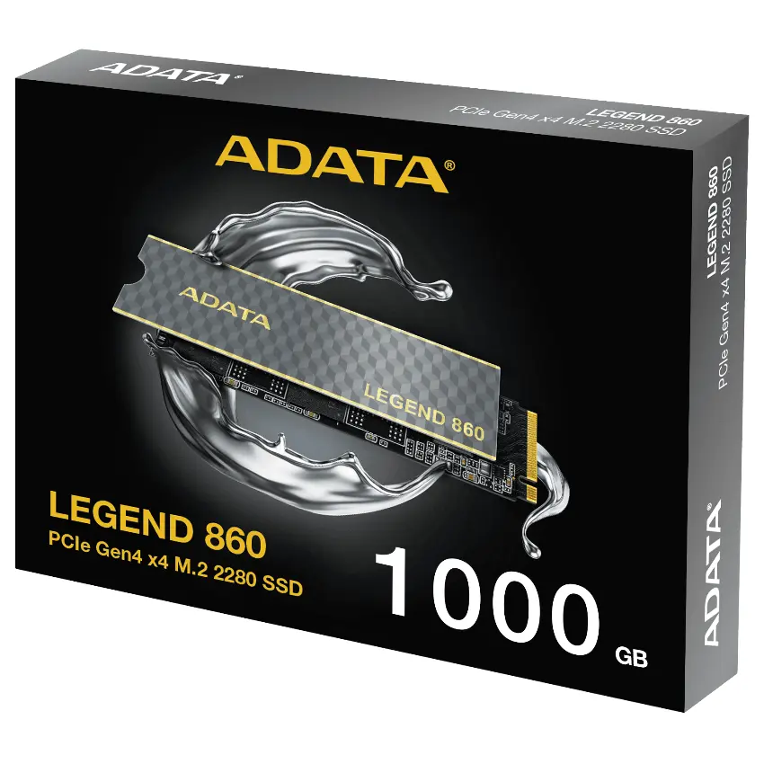 Disco SSD ADATA LEGEND 860 1TB, 3D NAND, PCIe Gen4 x4, M.2 2280, Disipador Disco SSD ADATA LEGEND 860 1TB, 3D NAND, PCIe Gen4 x4, M.2 2280, Disipador
