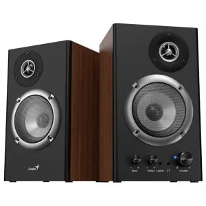 Parlantes Genius SP-HF1200B, 36 W RMS, Mini Plug 3.5 mm, Marrón