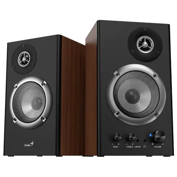 Parlantes Genius SP-HF1200B, 36 W RMS, Mini Plug 3.5 mm, Marrón