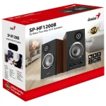 Parlantes Genius SP-HF1200B, 36 W RMS, Mini Plug 3.5 mm, Marrón