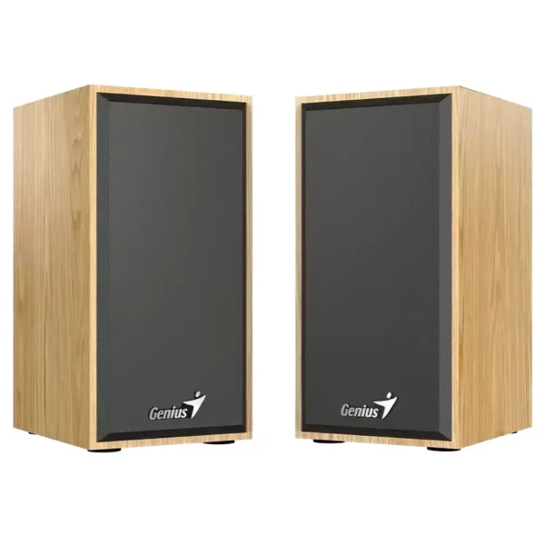 Parlantes Genius SP-HF180, 6 W RMS, Mini Plug 3.5 mm, Marrón Claro