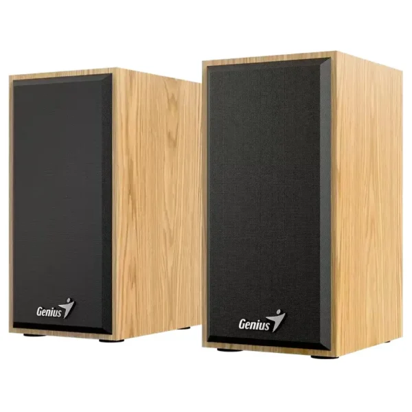 Parlantes Genius SP-HF180, 6 W RMS, Mini Plug 3.5 mm, Marrón Claro