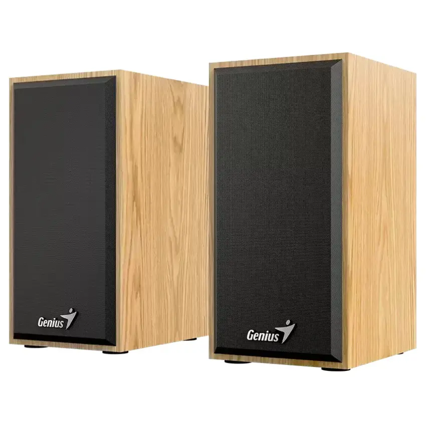 Parlantes Genius SP-HF180, 6 W RMS, Mini Plug 3.5 mm, Marrón Claro Parlantes Genius SP-HF180, 6 W RMS, Mini Plug 3.5 mm, Marrón Claro