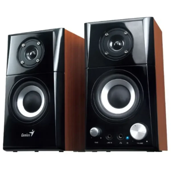 Parlantes Genius SP-HF500A II, 16 W RMS, Mini Plug 3.5 mm, Marrón