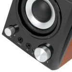 Parlantes Genius SP-HF500A II, 16 W RMS, Mini Plug 3.5 mm, Marrón