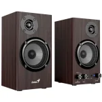 Parlantes Genius SP-HF520BT, 20 W RMS, Bluetooth, Mini Plug 3.5 mm, Marrón Oscuro