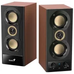 Parlantes Genius SP-HF800BT, 20 W RMS, Bluetooth, Mini Plug 3.5 mm, USB-A, Marrón
