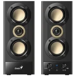 Parlantes Genius SP-HF800BT, 20 W RMS, Bluetooth, Mini Plug 3.5 mm, USB-A, Marrón