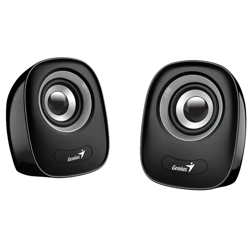 Parlantes Genius SP-Q160, 6 W RMS, Mini Plug 3.5 mm, Negro Parlantes Genius SP-Q160, 6 W RMS, Mini Plug 3.5 mm, Negro