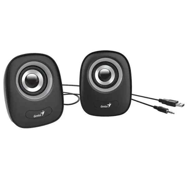 Parlantes Genius SP-Q160, 6 W RMS, Mini Plug 3.5 mm, Negro