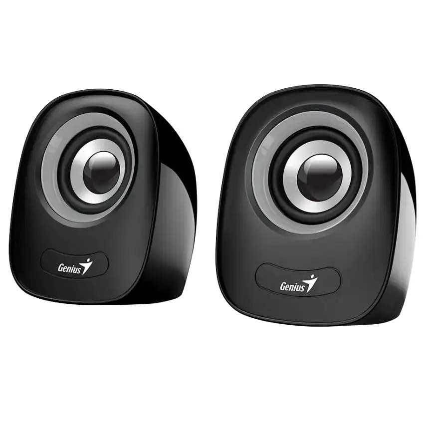 Parlantes Genius SP-Q160, 6 W RMS, Mini Plug 3.5 mm, Negro Parlantes Genius SP-Q160, 6 W RMS, Mini Plug 3.5 mm, Negro