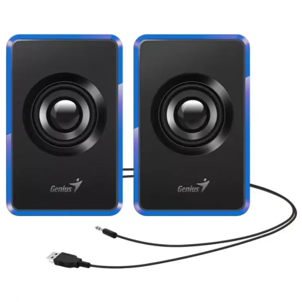 Parlantes Genius SP-U125, 3 W RMS, Mini Plug 3.5 mm, Azul