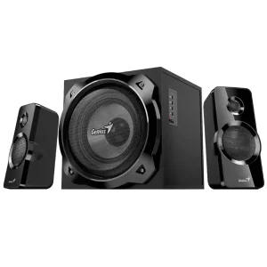 Parlantes Genius SW-2.1 1850BT, 2.1, 50 W RMS, Bluetooth, Mini Plug 3.5 mm, RCA, Negro