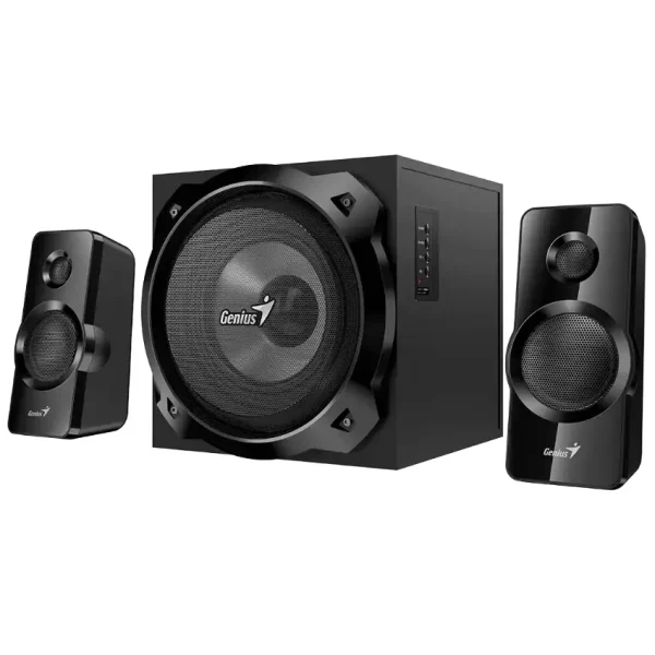 Parlantes Genius SW-2.1 1850BT, 2.1, 50 W RMS, Bluetooth, Mini Plug 3.5 mm, RCA, Negro