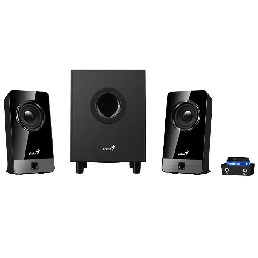 Parlantes Genius SW-2.1 300X, 2.1, 10 W RMS, Mini Jack 3.5 mm, Negro Parlantes Genius SW-2.1 300X, 2.1, 10 W RMS, Mini Jack 3.5 mm, Negro