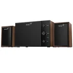 Parlantes Genius SW-2.1 350, 2.1, 15 W RMS, Mini Jack 3.5 mm, Marrón