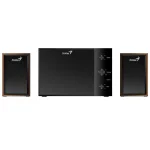 Parlantes Genius SW-2.1 350, 2.1, 15 W RMS, Mini Jack 3.5 mm, Marrón